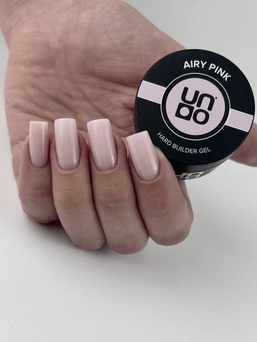 UNO, Моделирующий цветной гель Hard Builder Gel Airy Pink, 15 г фото 11