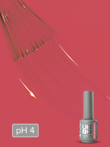 UNO, PEDICURE LINE, 124 Однофазный гель-лак, темно-коралловый, 8 г фото 3