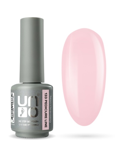 UNO, PEDICURE LINE, 133 Однофазный гель-лак, светло-розовый, 8 г