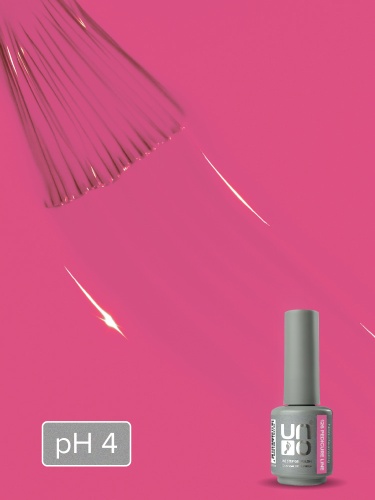 UNO, PEDICURE LINE, 126 Однофазный гель-лак, ярко-розовый, 8 г фото 3