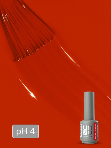 UNO, PEDICURE LINE, 105 Однофазный гель-лак, алый, 8 г фото 4