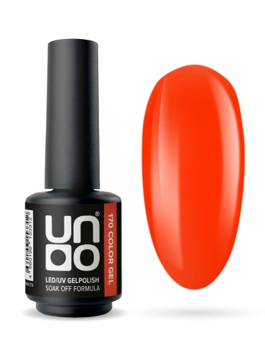 UNO, Гель-лак 170 Оранжевый неон - Orange Neon, 8 г