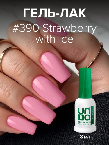 UNO, Гель-лак 390 Клубника со льдом - Strawberry with Ice, 8 мл фото 2