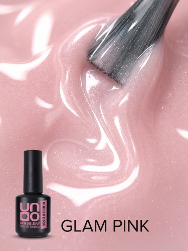 UNO, Гель-лак базовый UNO Rubber Color Base Gel, 12 г Glam Pink фото 3