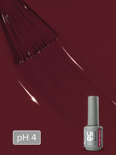 UNO, PEDICURE LINE, 120 Однофазный гель-лак, бордовый, 8 г фото 3