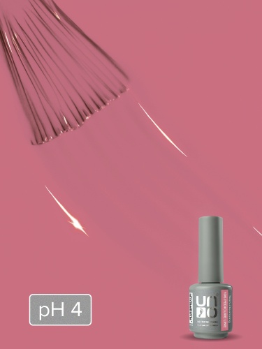 UNO, PEDICURE LINE, 106 Однофазный гель-лак, розовый, 8 г фото 3