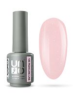 UNO, PEDICURE LINE, 135 Однофазный гель-лак, розовый с шиммером, 8 г					