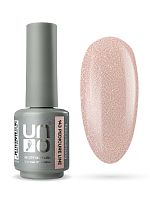 UNO, PEDICURE LINE, 143 Однофазный гель-лак, полупрозрачный розовый с шиммером, 8 г					