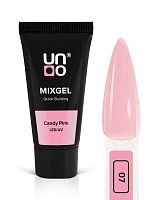 UNO, Полиакриловый гель MIXGEL Candy Pink, камуфлирующий, туба 30 г					