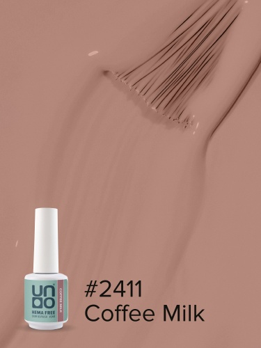UNO, HEMA FREE, Гель-лак 2411 Кофе с молоком - Coffee Milk, 10 г фото 3