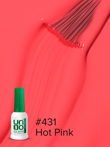 UNO, Гель-лак 431 Горячий розовый - Hot Pink, 8 мл фото 4