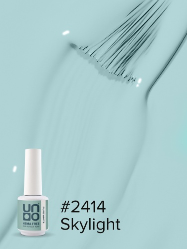 UNO, HEMA FREE, Гель-лак 2414 Небесный - SkyLight, 10 г фото 3