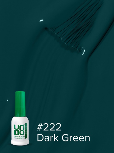UNO, Гель-лак 222 Темно-зеленый - Dark Green, 8 мл фото 4